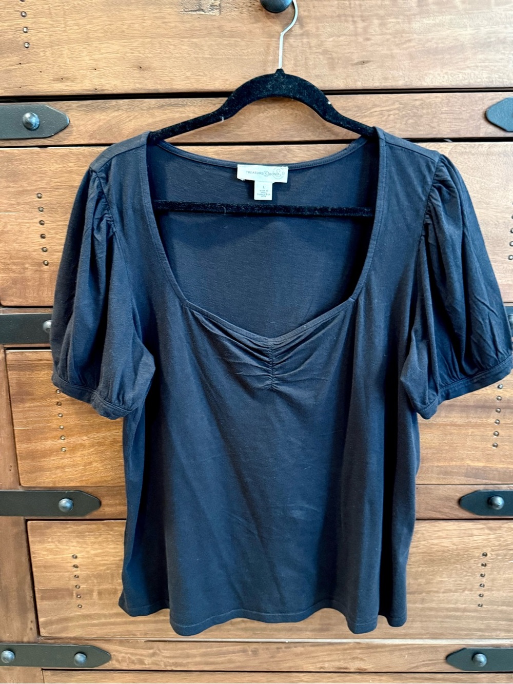 Treasure & Bond Puff Sleeve Blouse - L